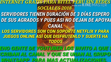 INTERNET GRATIS PARA BITEL PERÚ SIN REDES SOCIALES 2018