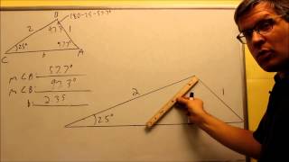 Solving a SSA Triangle Using Law of Sines (2 Sol): Ex 5