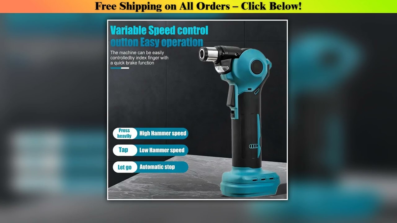 Podofo Electric Hammer Drill Adjustable 0/45/90 Rechargeable Hammer Tool With LED Light For