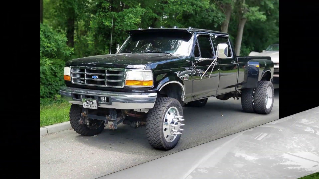 OBS Ford F350 Dually with Semi-Truck Rims - YouTube