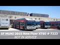 SF MUNI 2015 New Flyer XT60 #7223 testing out of Woods Division