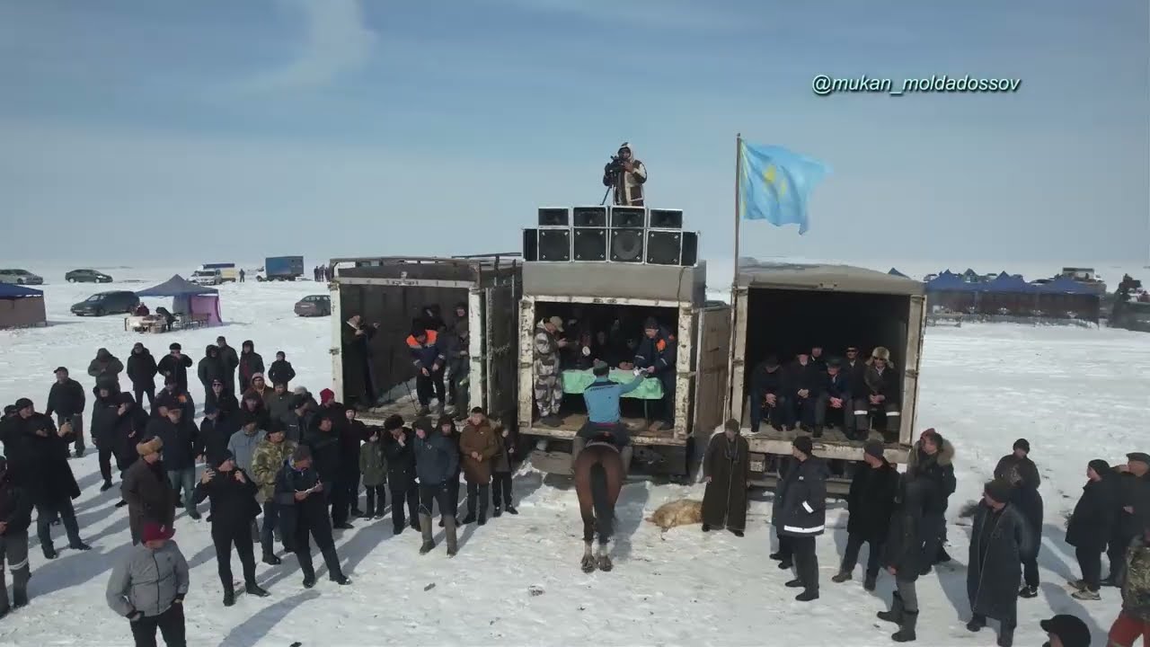 Ғани Мұратбаев ауылы Жандос мырзаның елден бата алу той көкпары 21 02 2024 Кызыл аскер