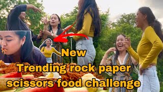 Rock paper scissors fast food challenge game with @RiderEksha-ex9zj nd Merina dd😍😂