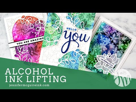 Alcohol Ink Lifting - Jennifer McGuire Ink
