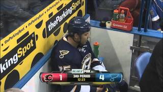 Ryan Reaves vs Tim Jackman fight April 25 2013 Calgary Flames vs St. Louis Blues NHL Hockey