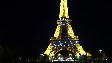 Eiffel Tower sparkling at night in Paris, France (Original)