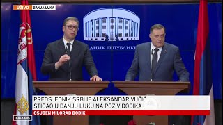 Thumbnail for Poruke Vučića i Dodika nakon sastanka u Banjoj Luci