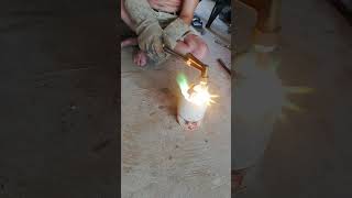 Melting copper with a Gas Cutting Torch by Frank in Thailand 94 views 7 months ago 1 minute, 56 seconds