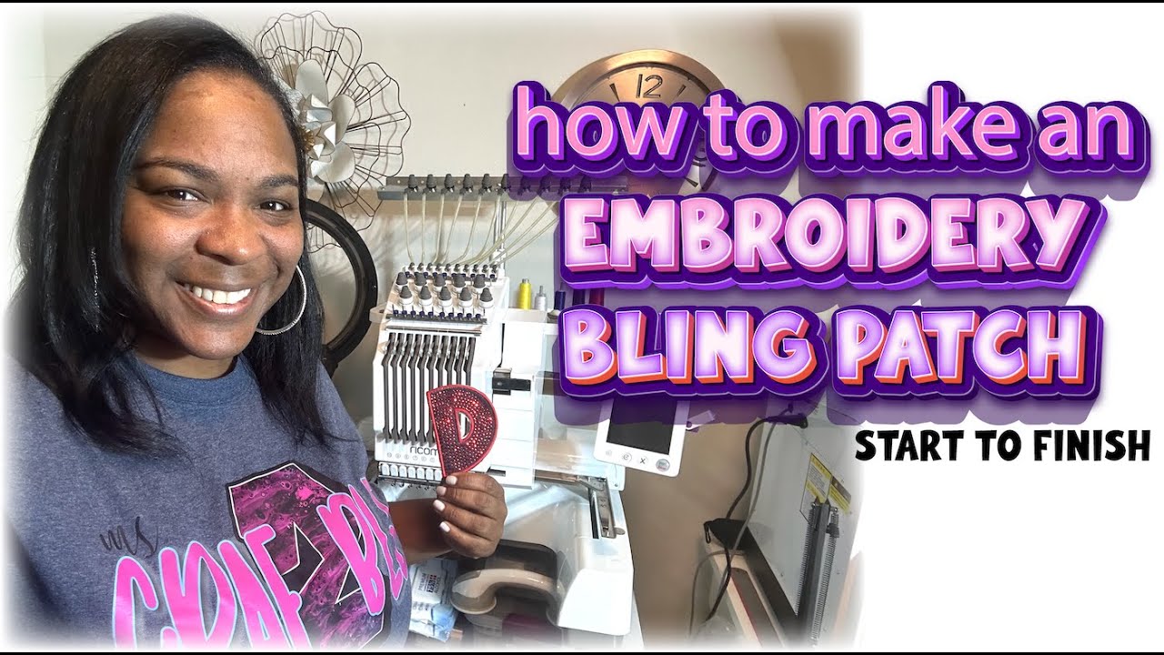 HOW TO DESIGN AN EMBROIDERY BLING APPLIQUE PATCH EM1010 SILHOUETTE STUDIO CHROMA