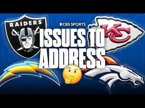 Issues to address before the season for every AFC West team 🤔 | Chiefs, Broncos, Chargers, Raiders