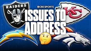 Issues to address before the season for every AFC West team 🤔 | Chiefs, Broncos, Chargers, Raiders