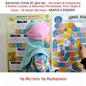 Little Zam - Malika belajar Asmaul Husna dengan Poster Generasi Cinta Al Qur'an (GCA)