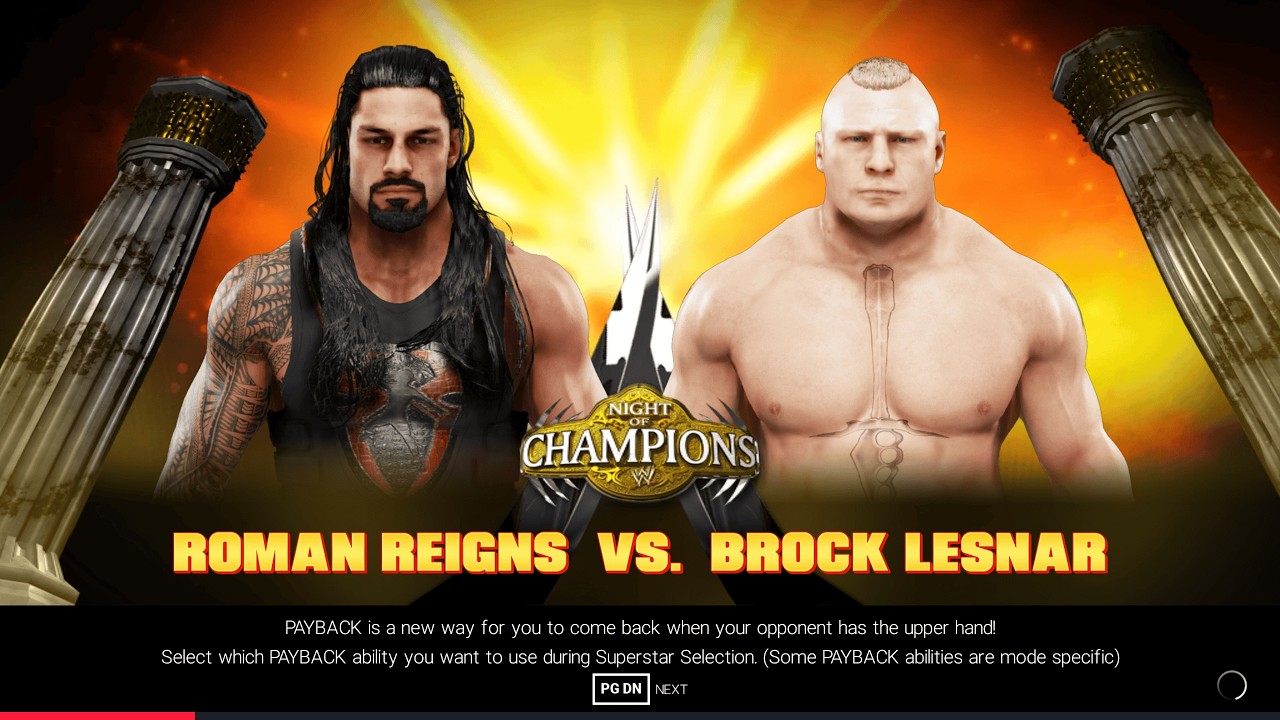 WWE 2K19 Roman Reigns VS. Brock Lesnar CPU VS. CPU
