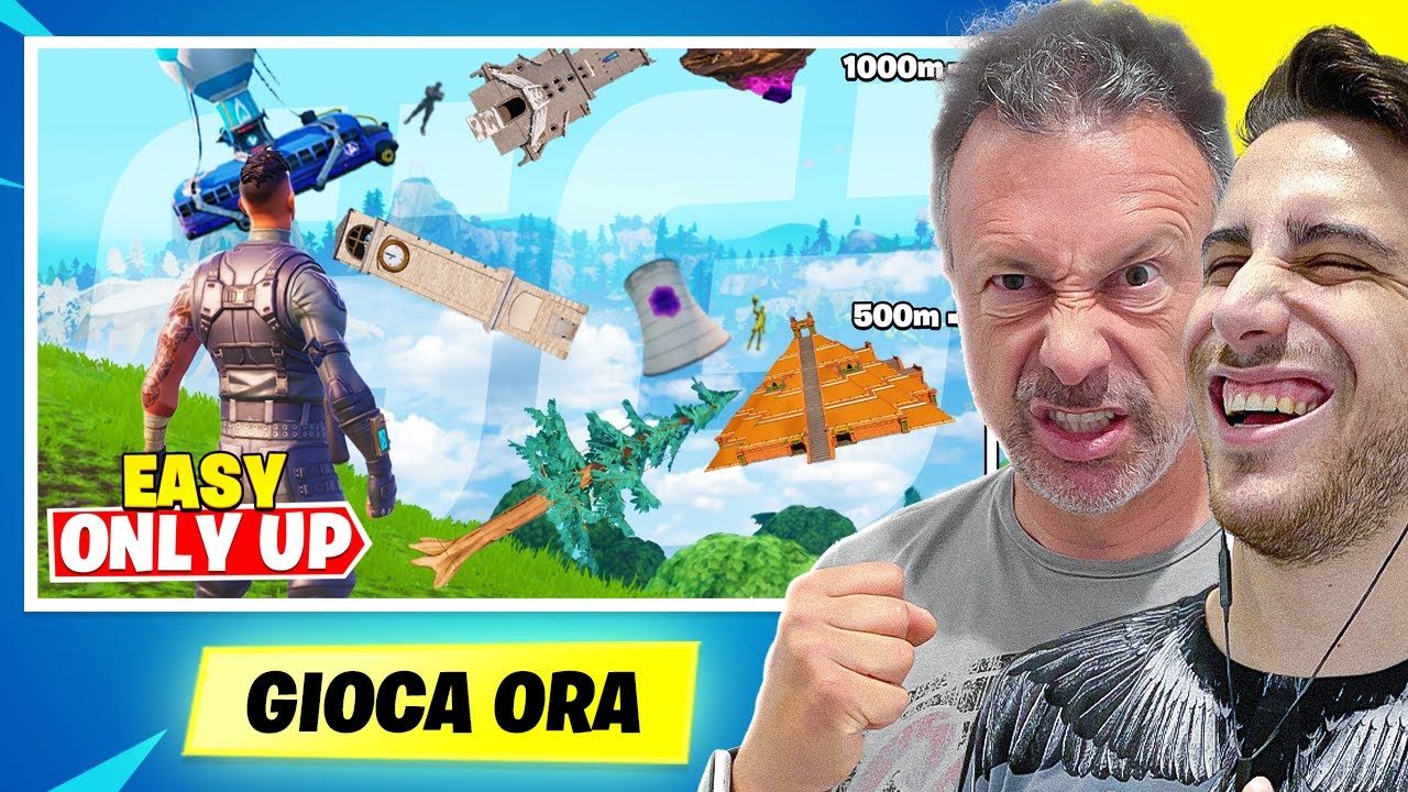 Mio PADRE Gioca la Mia ONLY UP su Fortnite per la Prima Volta ...