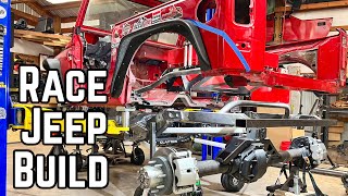 Building Out A Custom Long Arm Suspension!  Ultra4 Jeep Build - Ep8