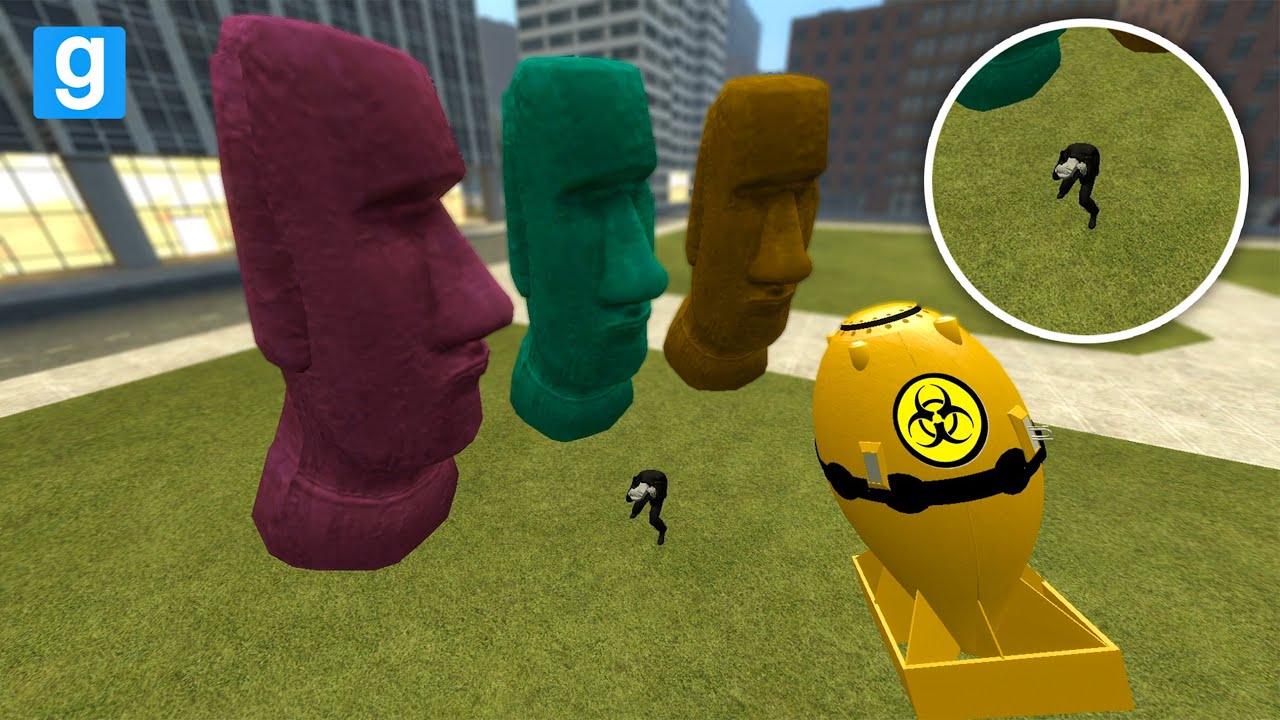 Destroying Moai With Nuke in Gmod 🗿 Ep 3