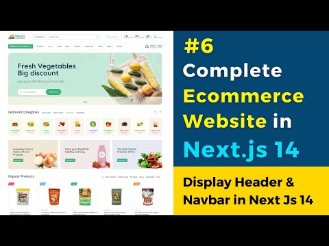 #6 Build a Full Stack E-Commerce Website with Next.js 14, Strapi CMS | Dynamic  Header 🔥🔥🔥🔥