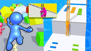 Ladder Master Run gameplay All levels android,ios funny gameplay @manozenspot