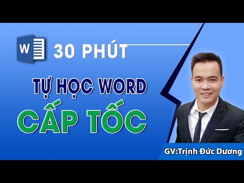 Video Tự học Word Cơ bản cấp tốc, Hoàn thành báo cáo trong... - youtube