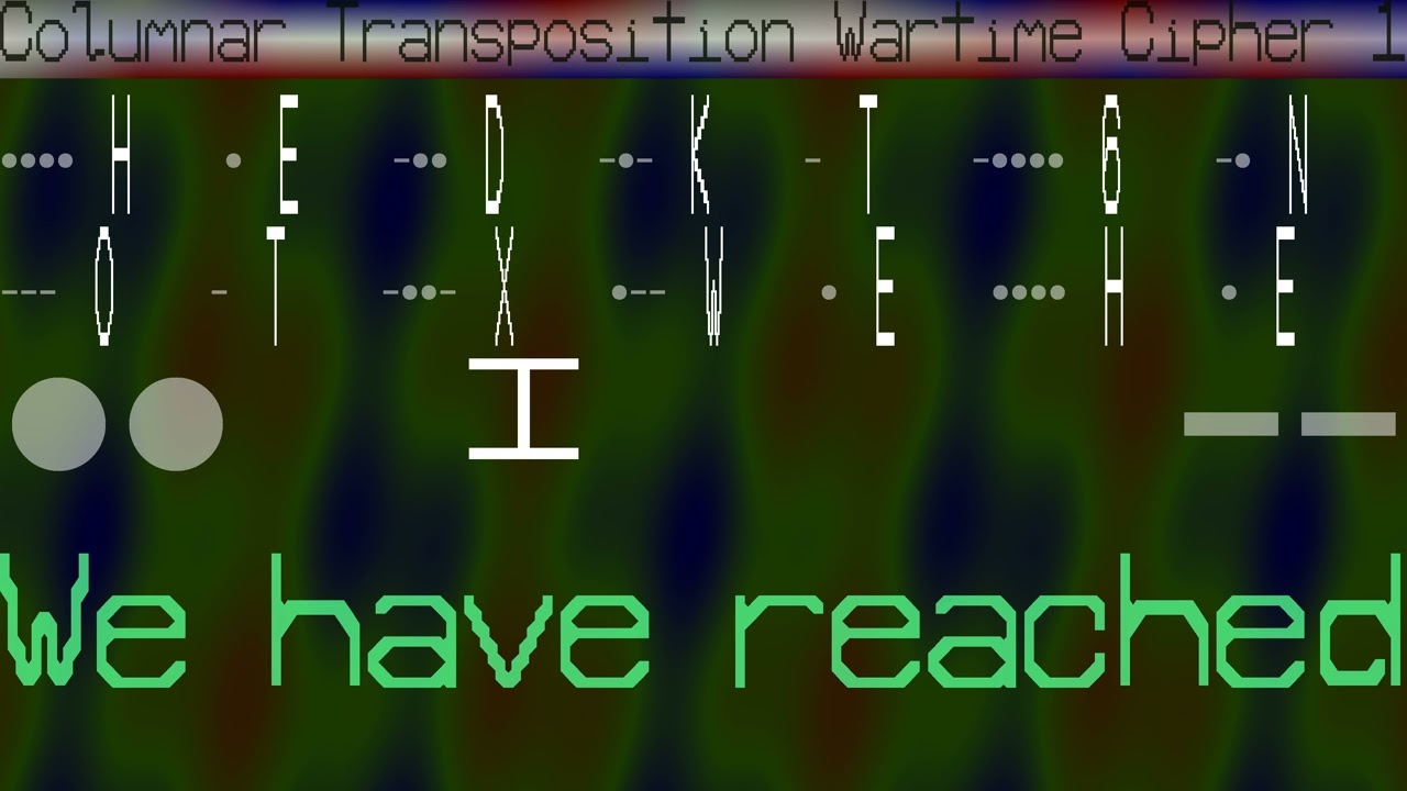 Columnar Transposition Wartime Cipher 1