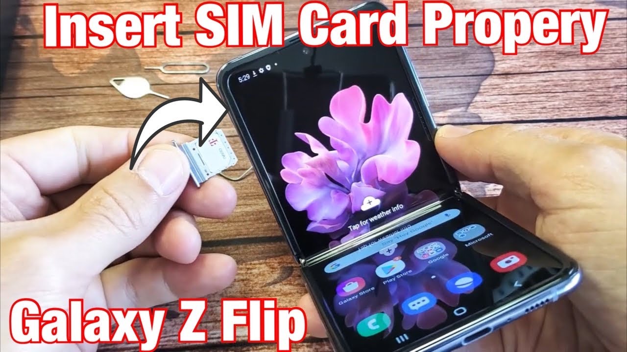 Galaxy Z Flip How To Insert Sim Card Double Check Youtube