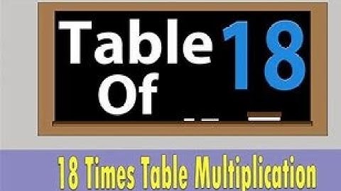 18x1=18 Multiplication, Table of Eighteen Tables Song Multiplication Time of tables - Math Stables