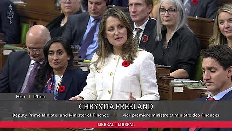 Freeland delivers speech on fiscal update to House...