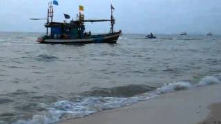 Fishing boat at Pattaya beach.