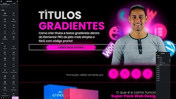 Como Criar Texto Gradiente no Elementor PRO (Código CSS Pronto)!