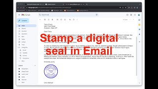 Stamp digital seal in Email