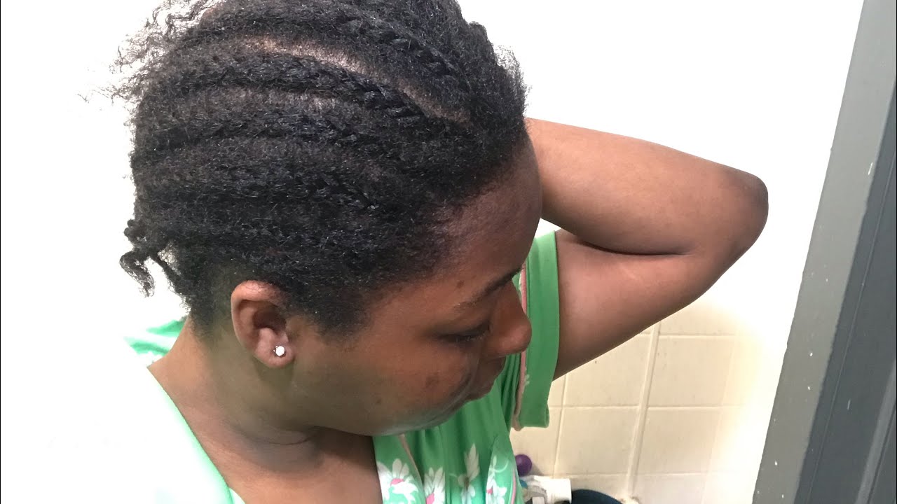 4C Hair Cornrows Takedown 2 Weeks New Growth !! Massage hair ASMR