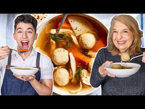 Jewish Grandma Teaches The Secrets To Classic Matzo Ball Soup | Eitan Bernath