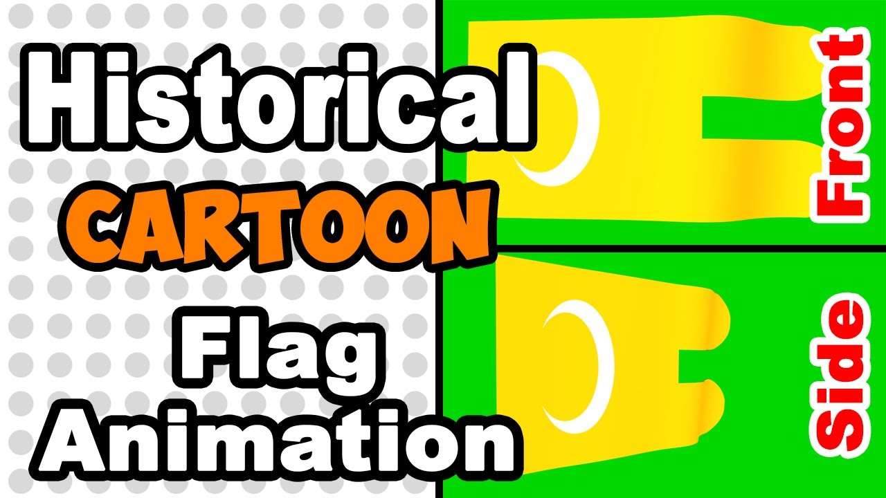 Simple flat looping animation of Mameluke flag over green screen.