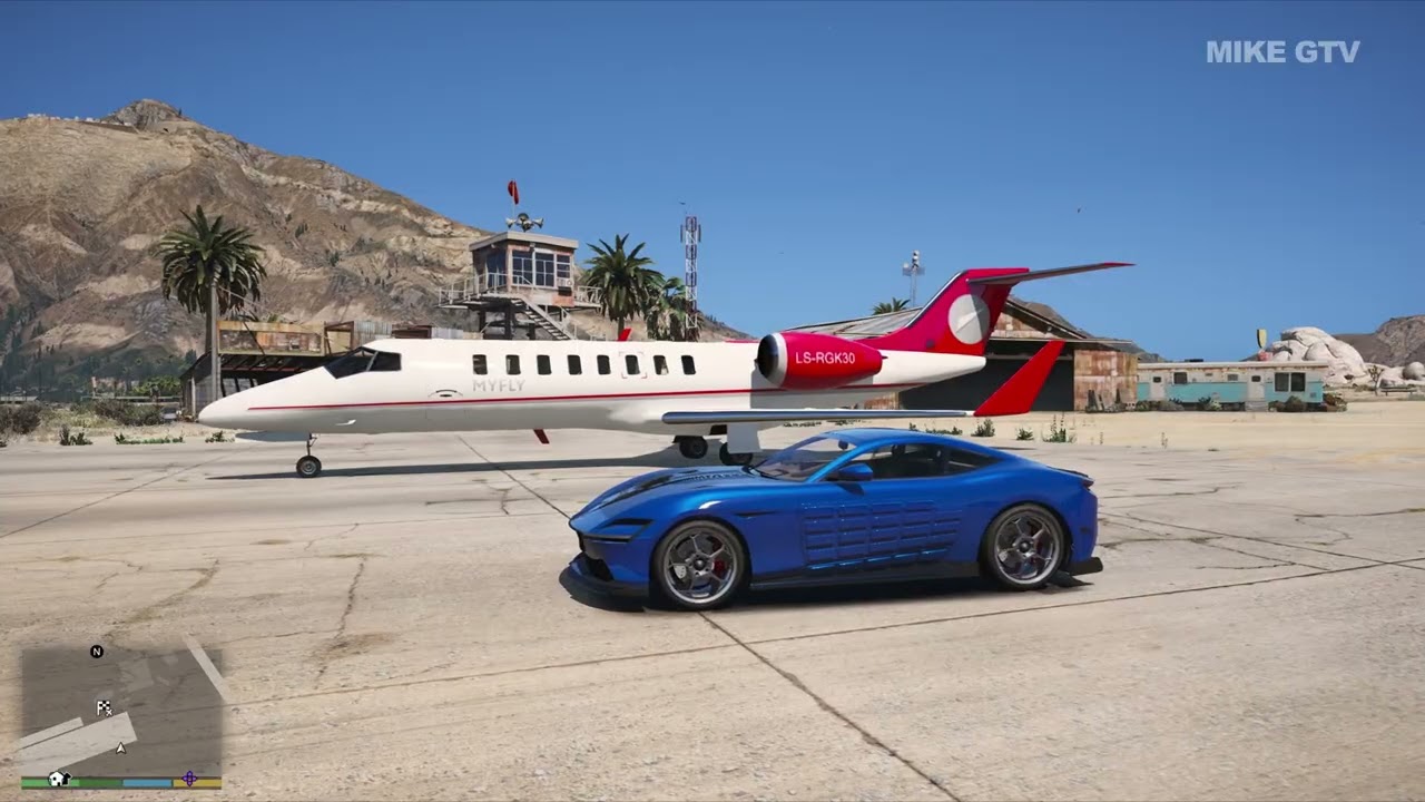 Liberty City in GTA V: Flying to Cayo Perico from Sandy Shores ✈️ (4K 60 FPS)