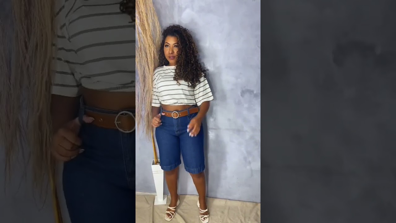 Bermuda 100% jeans.                        www.maryshopmoda.com.br