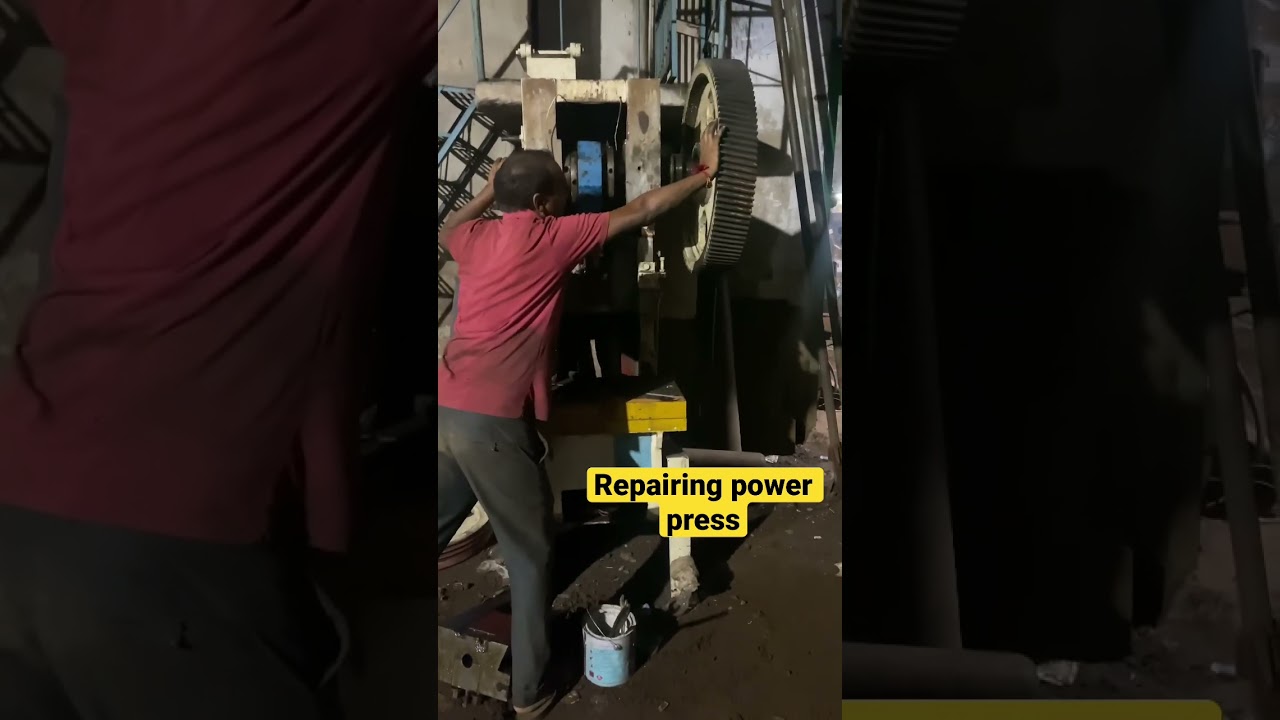Repairing power press machine 