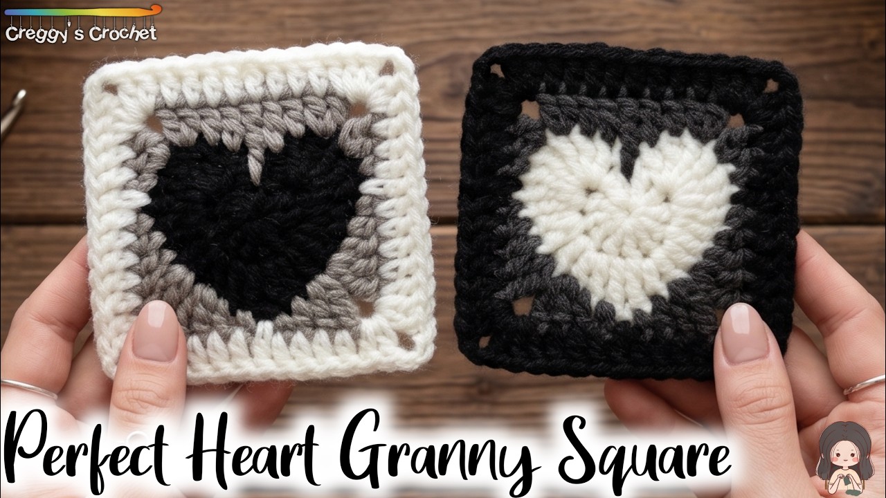 CROCHET “Perfect Heart” Granny Square | Tutorial (no Wonky Edges!)