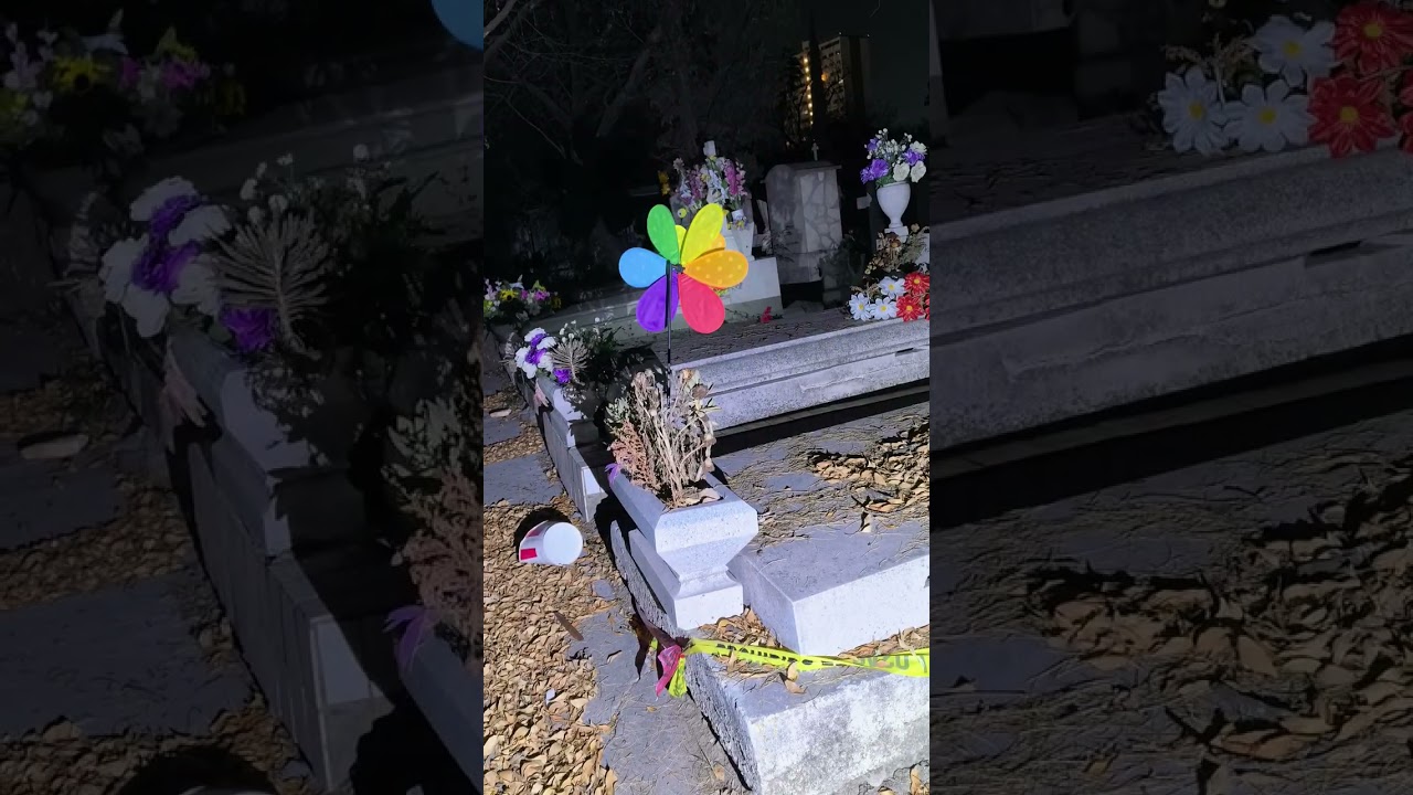 Grabación al interior del cementerio Jardín Español, es unos de los panteones más antiguos de Mty