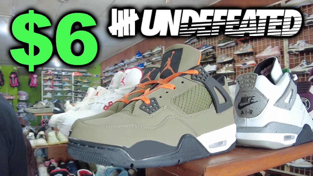 I found $50,000 FAKE Undefeated Jordan 4's for only $6 Dollars in KUTA  |  Legian Road BALI
