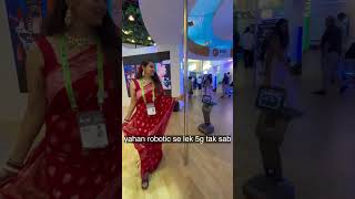 Traditional Saree vs. Futuristic Tech! My Day at the Bharat Exhibition! #saree #traditional #ai