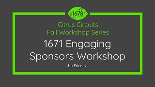 1671 Engaging Sponsors Workshop - 2022 Fall Workshops