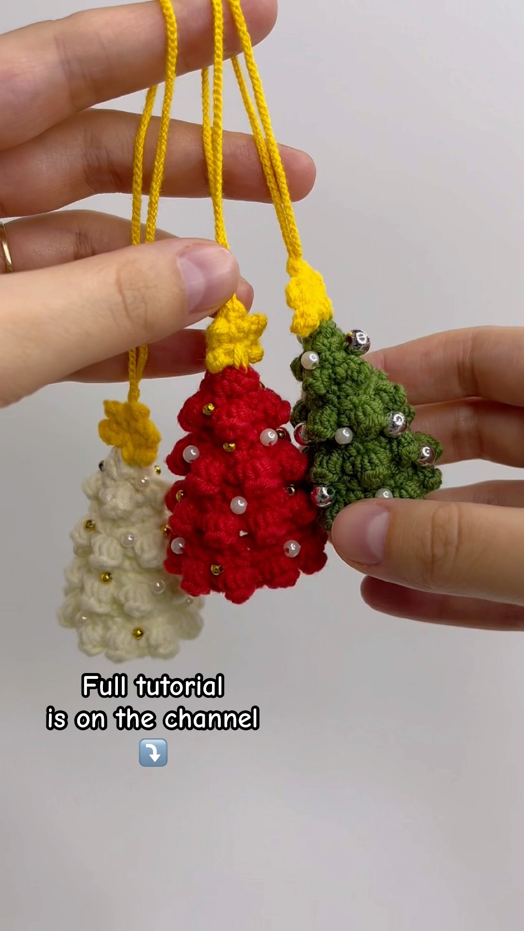 Tiny Crochet Christmas Trees 🌲 Mini Keychain & Ornament - YouTube