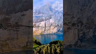 Switzerland Beautiful Lake 🇨🇭 Enjoy the natural view of Switzerland 🇨🇭 #shortsfeed #nature #lakeview