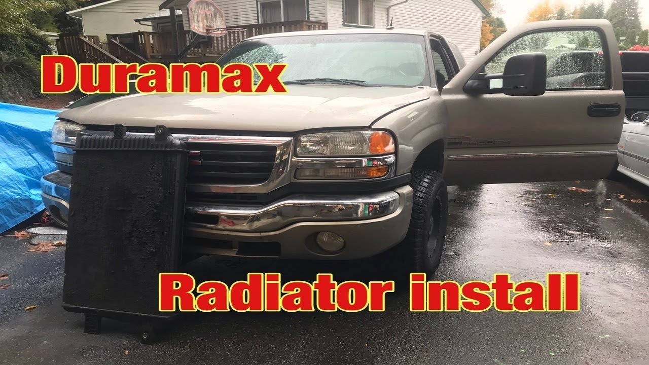 2003 SIERRA DURAMAX RADIATOR INSTALL YouTube