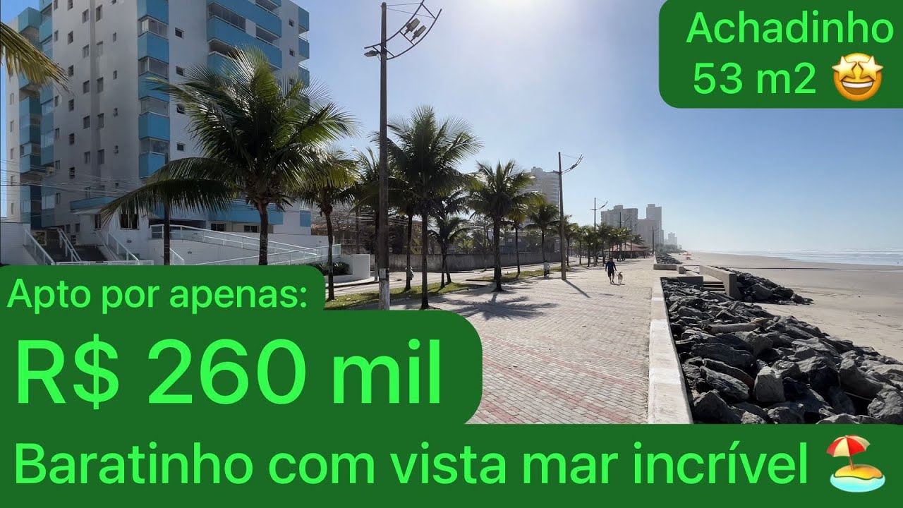 Apenas R$ 260 mil - Apto com vista mar a venda em Mongaguá - VAI VENDER MUITO RÁPIDO!!! 🏖️ 