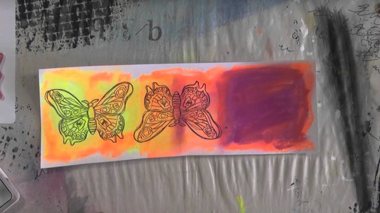 journal d'artiste "… it became a butterfly" art journaling - YouTube
