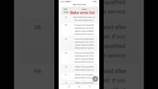 Beko invelter ac error codes list #shorts #bekoinvelteracerrorlist