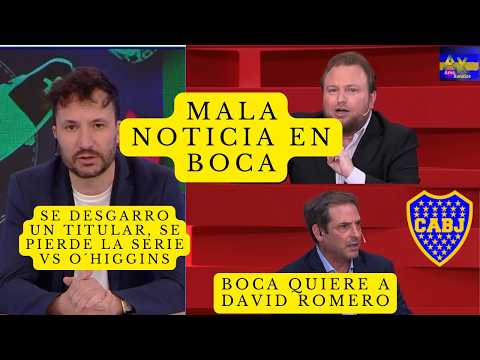 MALA NOTICIA EN BOCA, TITULAR DESGARRADO / BOCA PREGUNTÓ POR DOS DELANTEROS / PAREDES VA DE ARRANQUE
