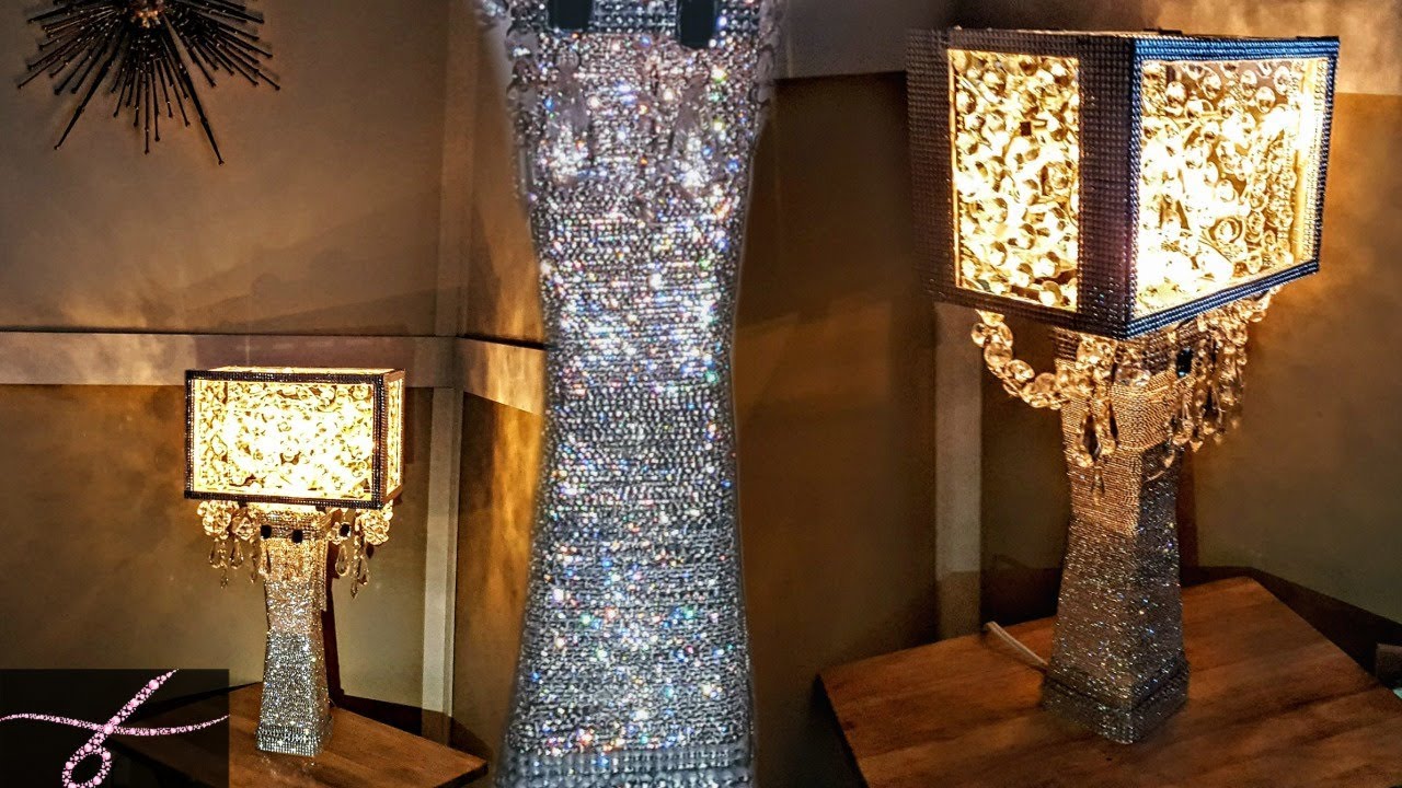 crystal tower table lamp