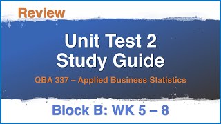 QBA 337 Block B Study Guide